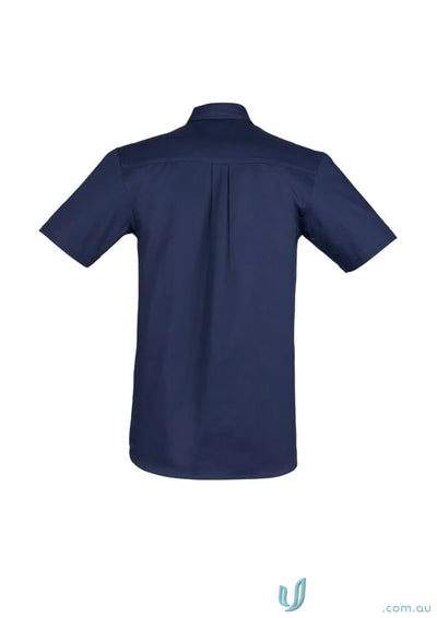 Syzmik Mens Lightweight Tradie Short Sleeve Shirt SW120 in Navy