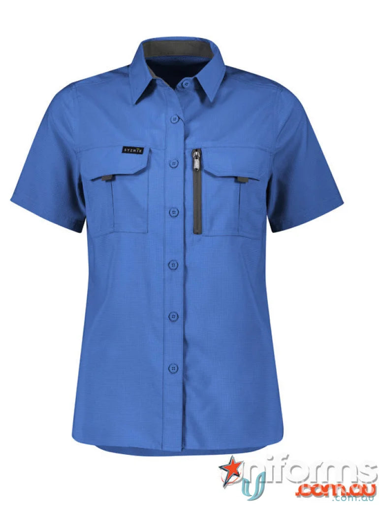 Syzmik Outdoor Ladies women’s outdoor short-sleeved button-up shirt with pockets