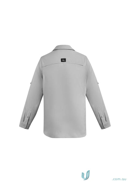 Gray syzmik outdoor men’s outdoor long sleeve shirt for casual or outdoor adventures