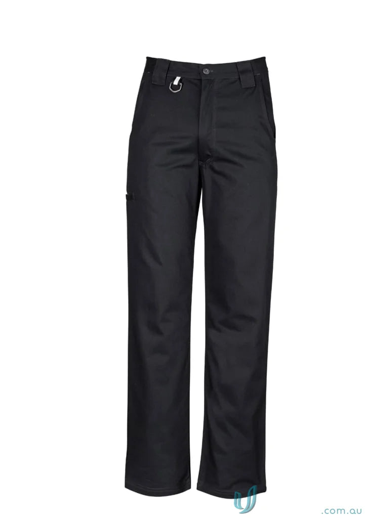 Black work pants from Syzmik Men’s Plain Utility Pants zw002 with wide belt loops