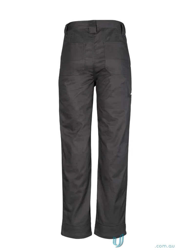 Dark gray Syzmik men’s plain utility pants zw002 with wide belt loops
