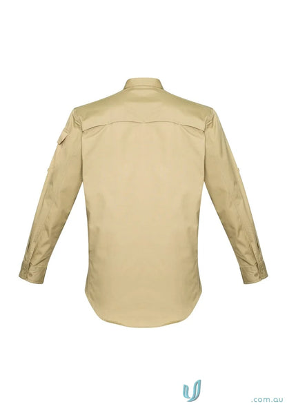 Khaki Syzmik men’s rugged cooling long sleeve shirt for men’s cooling long shirt style