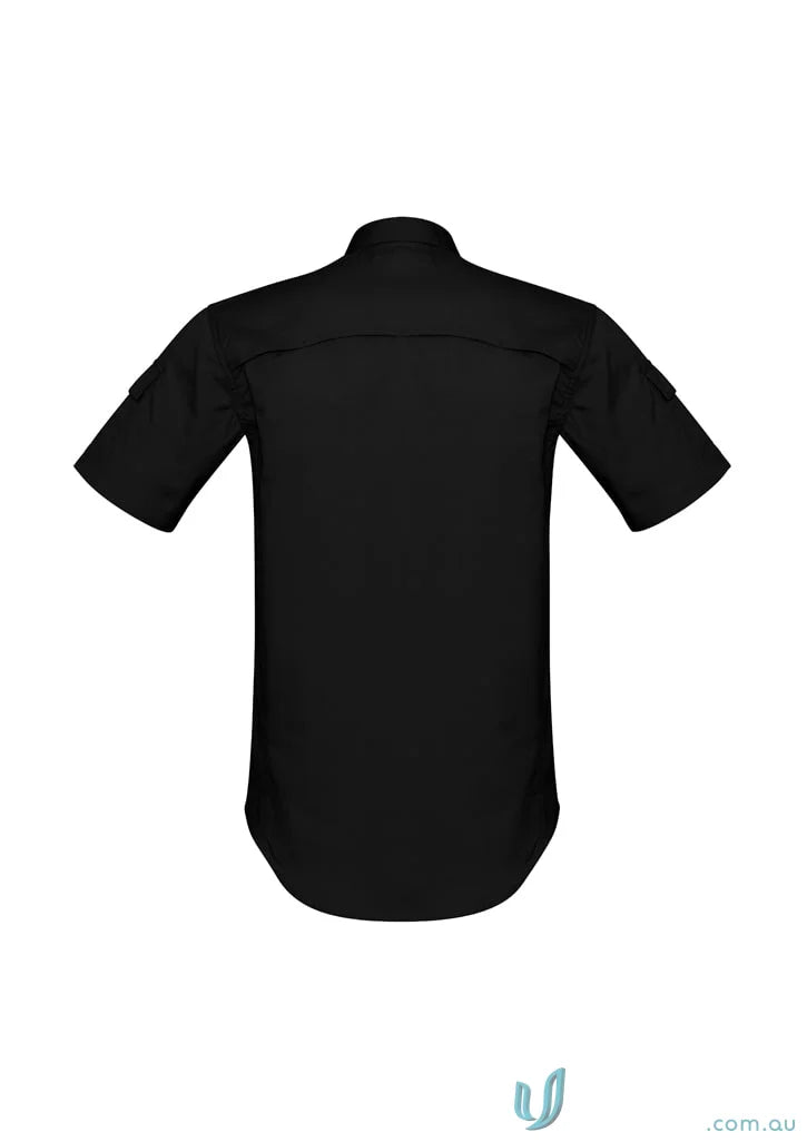 Syzmik Rugged Cooling SS Shirt Black for men, rugged short-sleeve shirt zw405