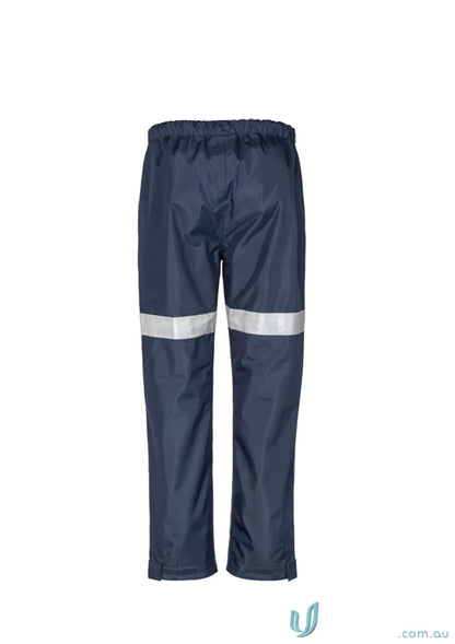 Navy blue reflective rain pants Syzmik Taped Storm Pant ZJ352 for demanding outdoor conditions