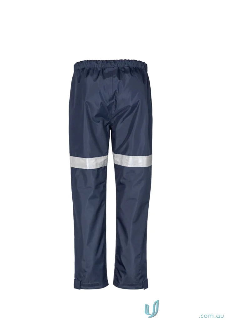Navy blue reflective rain pants Syzmik Taped Storm Pant ZJ352 for demanding outdoor conditions