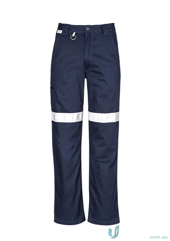 Navy blue Syzmik men’s taped utility pant with reflective stripes ZW004 for workwear