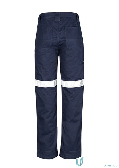 Navy blue Syzmik Men’s Taped Utility Pant with reflective stripes for safety