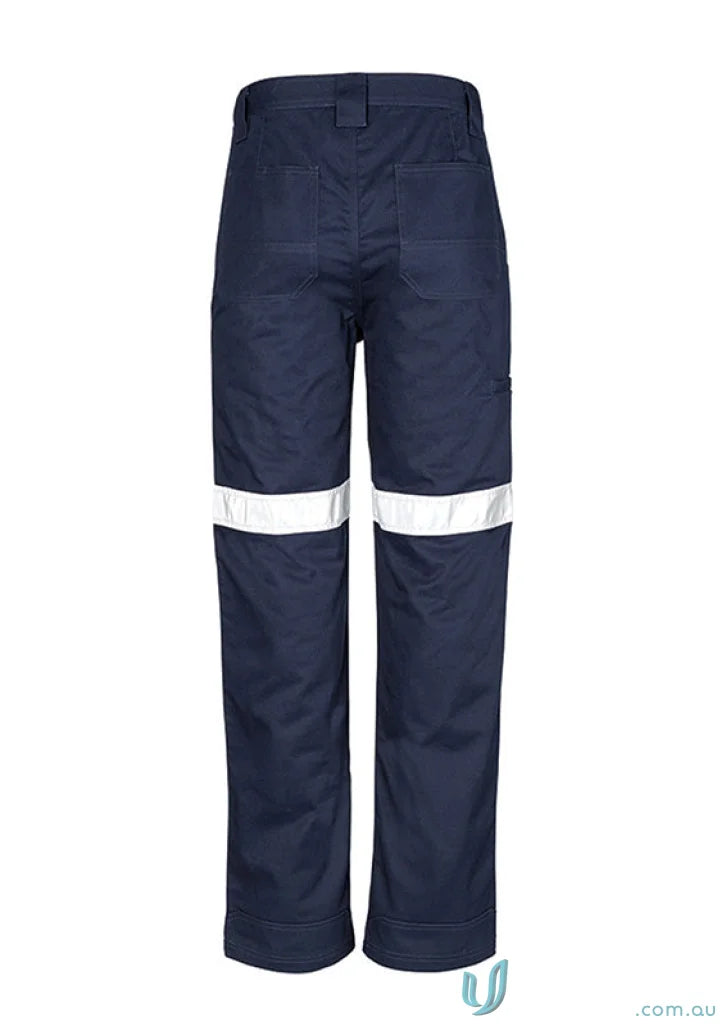 Navy blue Syzmik Men’s Taped Utility Pant with reflective stripes for safety