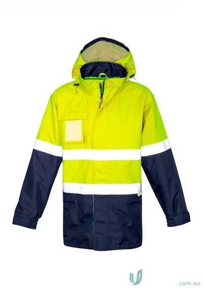 High-visibility hooded work jacket from Syzmik Ultralight Waterproof collection