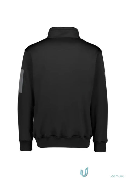 Black syzmik unisex streetworx water resistant 1/4 zip sweatshirt for style and comfort