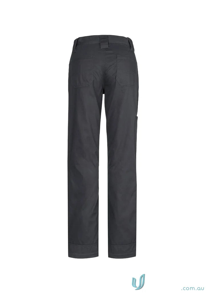 Dark gray straight-leg utility pant zwl002 with feminine fit for staying cool