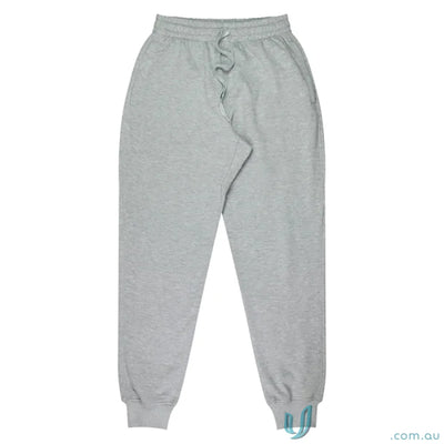 Gray tapered fleece joggers with drawstring for a comfy casual look