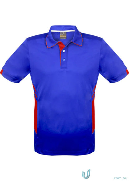 Blue and red Tasman Polo shirt perfect for uniforms and workwear