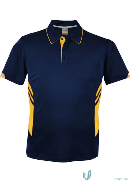 Navy and yellow Tasman Polo shirt ideal for uniforms and workwear use