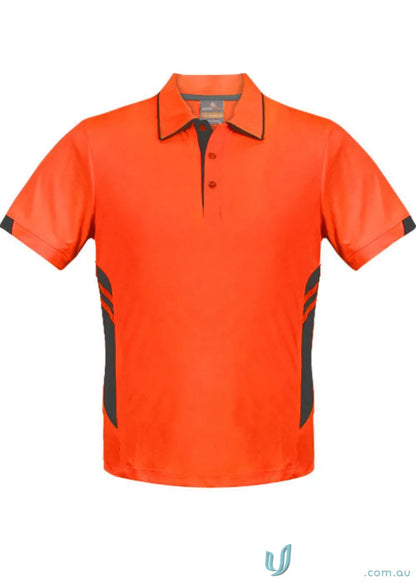 Orange and gray Tasman Polo shirt perfect for uniforms or workwear casual style