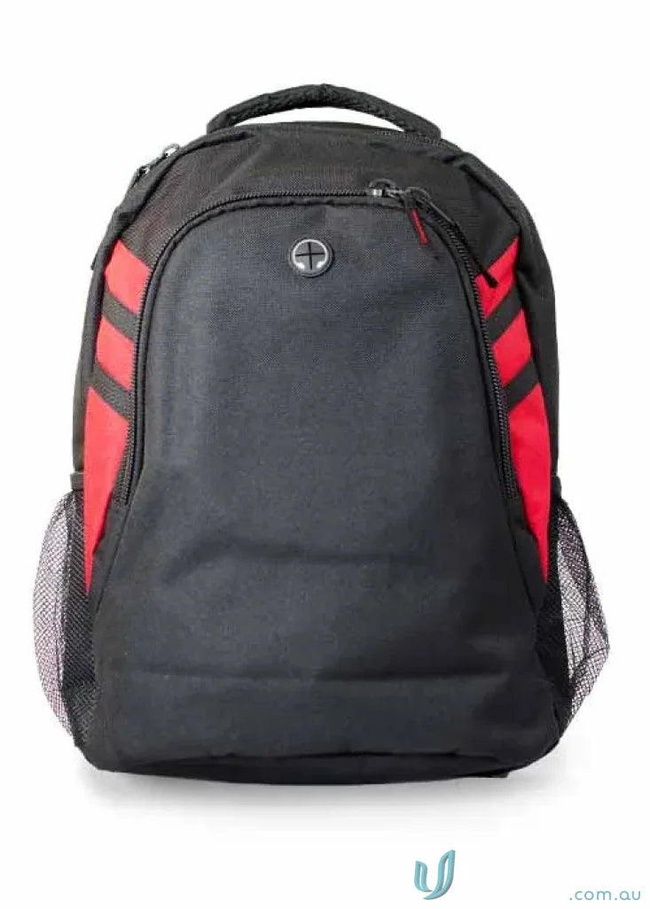 Black and red Tasman Sports Backpack perfect for workwear and casual uniforms