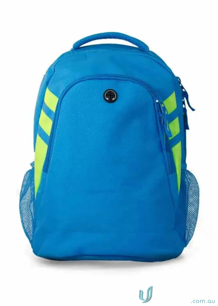 Blue and green Tasman Sports Backpack perfect for workwear or casual uniforms