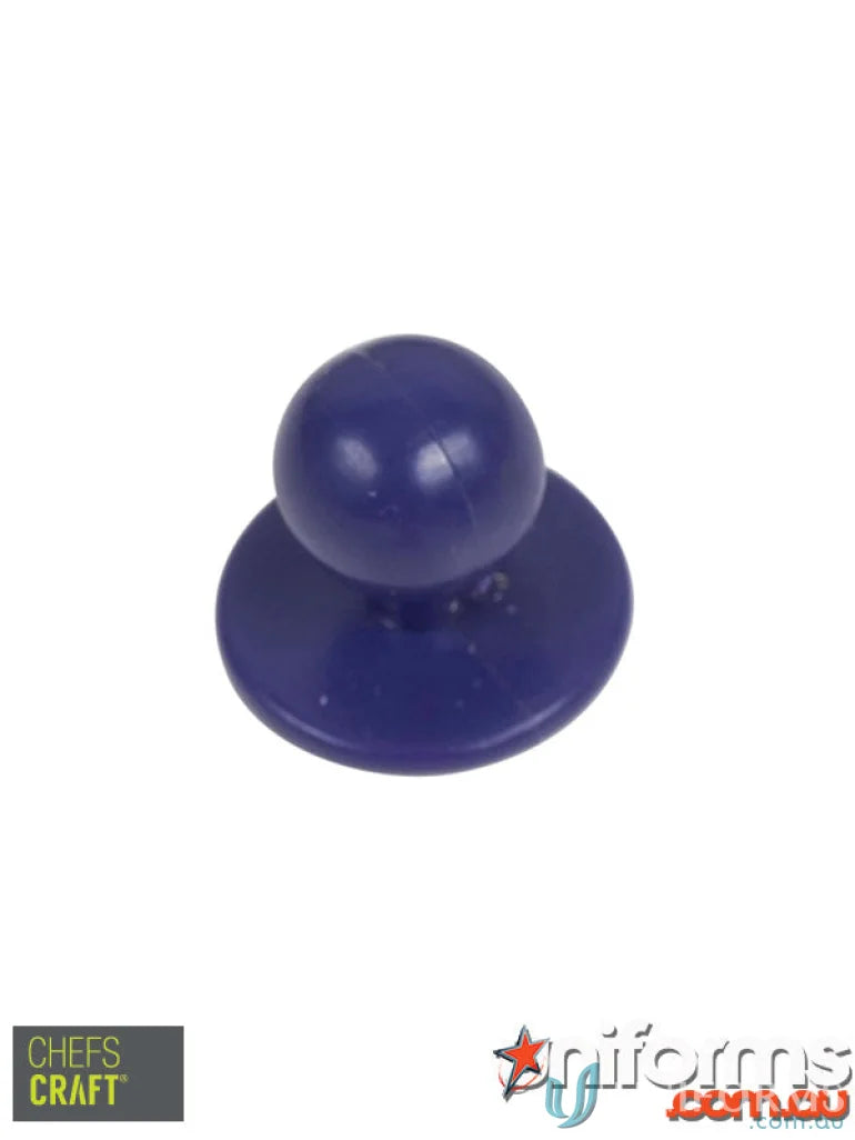 Dark blue ball button from 10 Pack Chef Buttons, perfect for kitchen managers uniforms