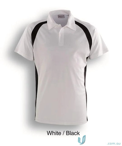 White and black contrast panel polo shirt from Team Essentials Contrast Panel Polo collection