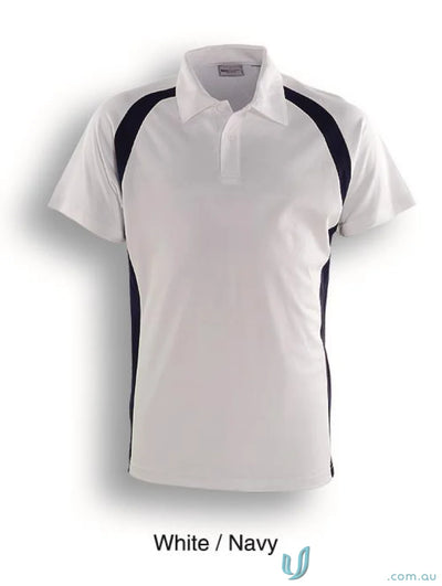 White and navy contrast panel polo shirt from Team Essentials Contrast Panel Polo collection