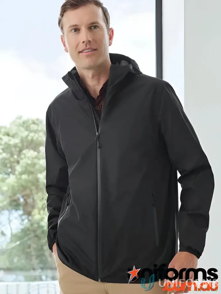Black hooded jacket from Biz Collection Tempest for construction crews