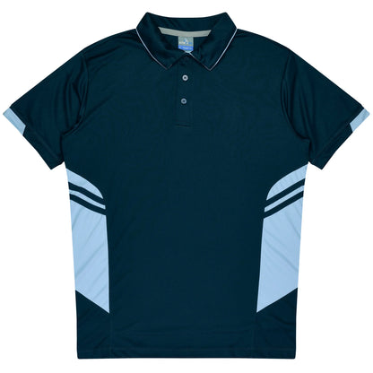 Thames Polo -Dark Colours - Navy/Sky / A(S) - T-Shirt