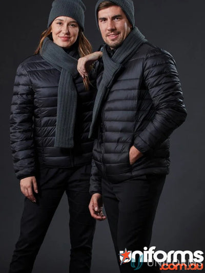 Matching Womens Puffer jackets with scarves and beanies for enhanced thermal protection