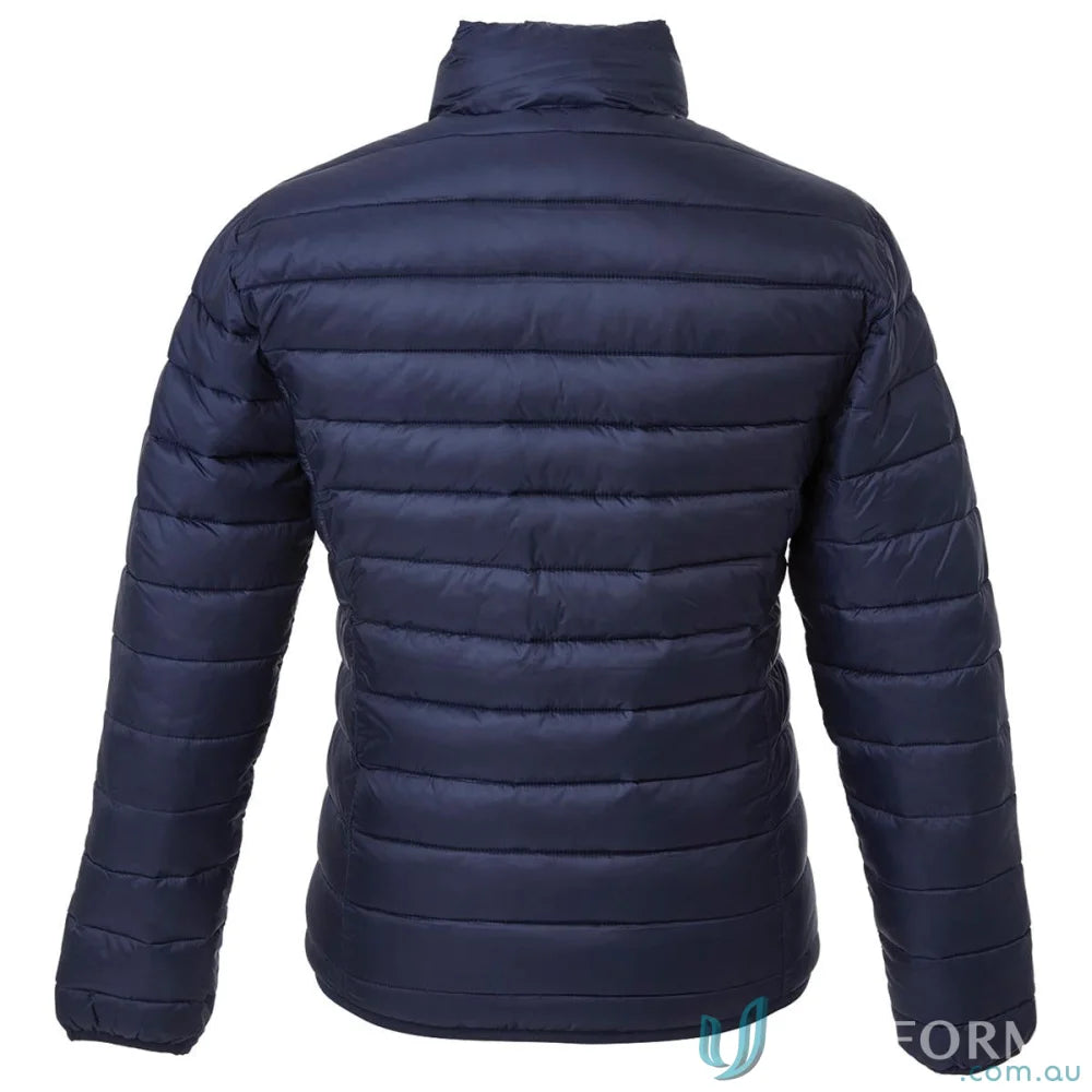 Navy blue puffer jacket from The Womens Puffer with enhanced thermal properties for warmth