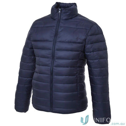 Navy blue puffer jacket from The Womens Puffer with enhanced thermal properties for warmth