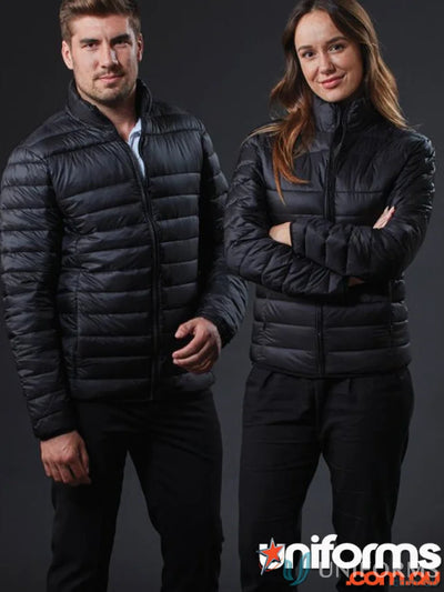 Two black puffer jackets from The Womens Puffer with enhanced thermal properties