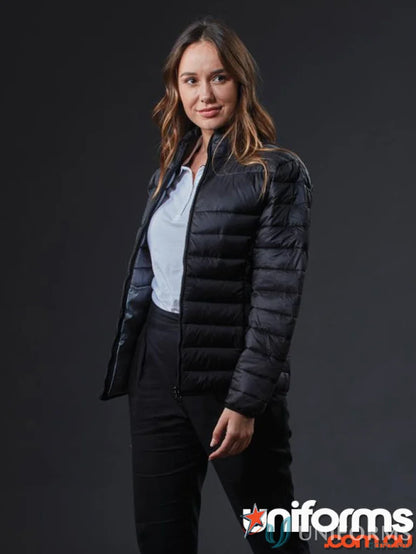 Woman wearing The Womens Puffer jacket with enhanced thermal properties for warmth