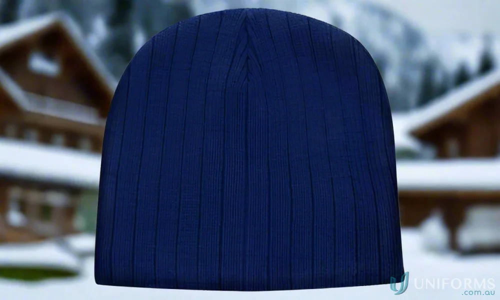 Navy blue cable knit beanie, cozy knit beanie for winter style