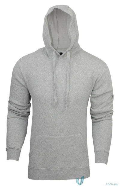 Gray hooded sweatshirt from Torquay workwear uniforms, perfect for casual or work days