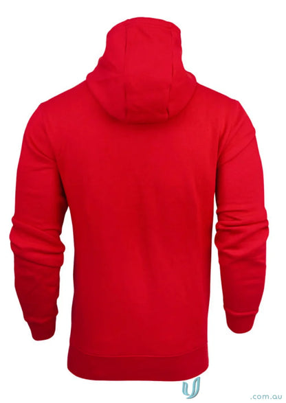 Red hooded sweatshirt from Torquay workwear collection, perfect for uniforms