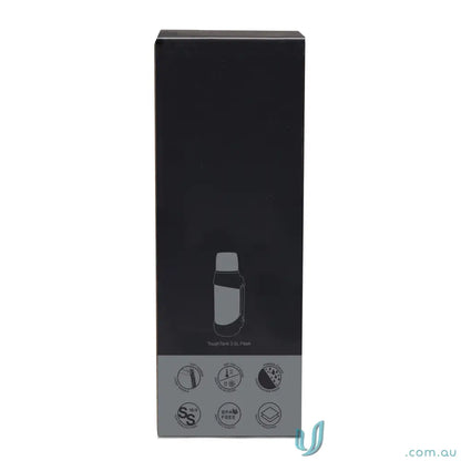 Black and gray stainless steel ToughTank 2L vacuum insulated flask with detachable shoulder strap