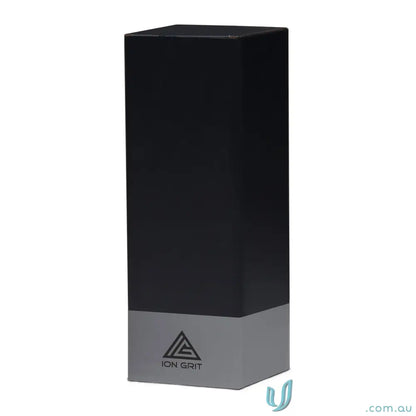 Black and gray stainless steel ToughTank 2L Flask packaging with detachable shoulder strap