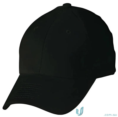 Black traditional cap made of heavy brushed cotton for a classic style