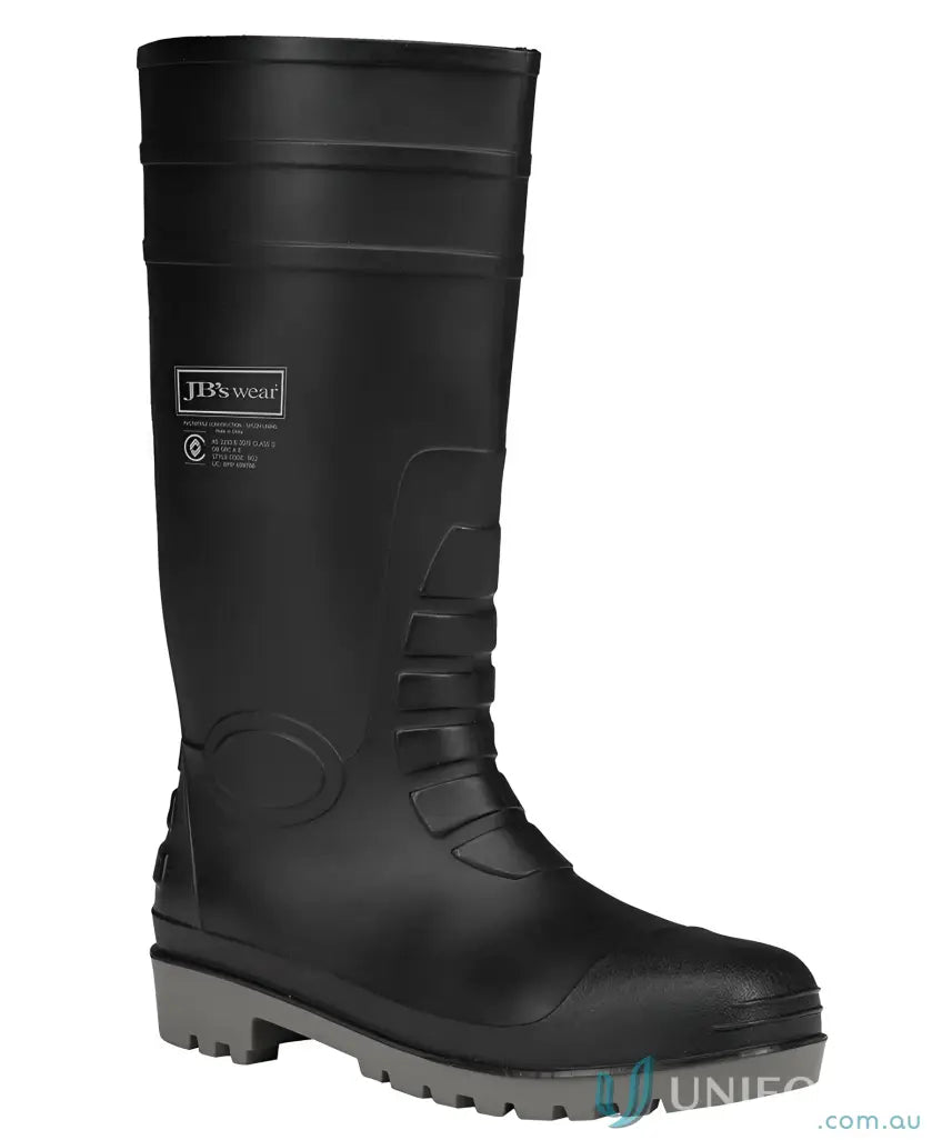 Black rubber work boot from Traditional Gumboot BLACK, perfect for food grade workwear and uniforms