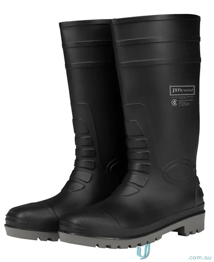 Black rubber work boots from Traditional Gumboot BLACK for food grade workwear and uniforms