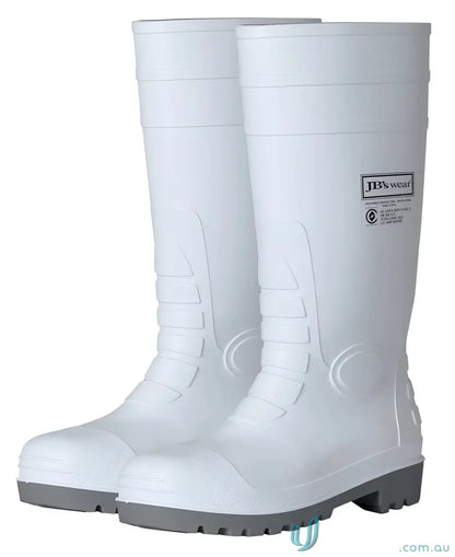 White waterproof work boots from Traditional Gumboot WHITE, perfect for uniforms and workwear