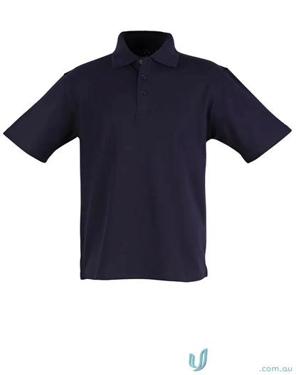 Navy blue PS11 Traditional unisex polo shirt in poly cotton pique for unmatched comfort