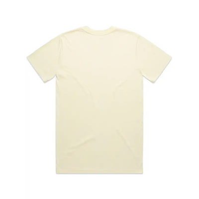 Cream-colored trek tee short-sleeved t-shirt with minimalist design perfect for casual workwear or uniforms