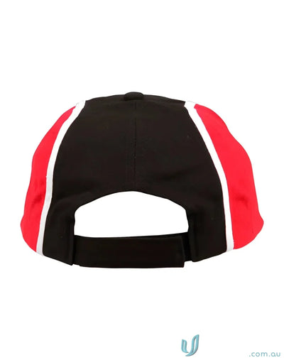Black and red tri-colour cap great for uniforms and workwear styles
