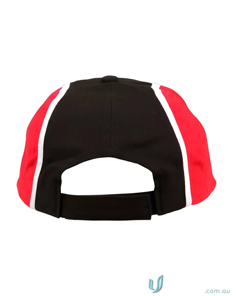 Black and red tri-colour cap great for uniforms and workwear styles