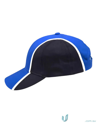 Blue and black tri-colour cap perfect for uniforms and workwear