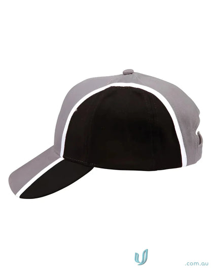 Gray and black tri-colour cap perfect for uniforms and workwear everyday style
