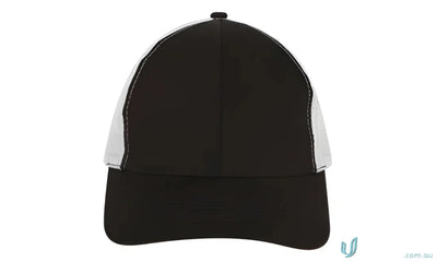 Black and white Trucker Cap With Mesh Back from high range stock with wide inch stock design