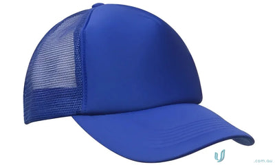 Blue mesh-backed baseball cap perfect for workwear, check our faq link for more