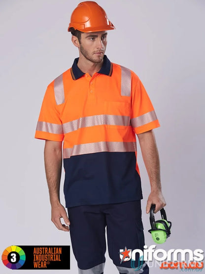 Hi-visibility Truedry Biomotion Segmented SS Safety Polo shirt for safety work wear