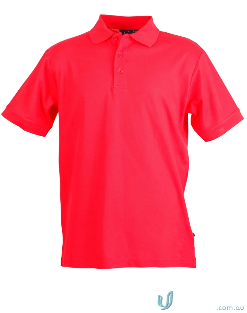 Bright red Winning Spirit TrueDry Connection Pique Polo shirt for active wear